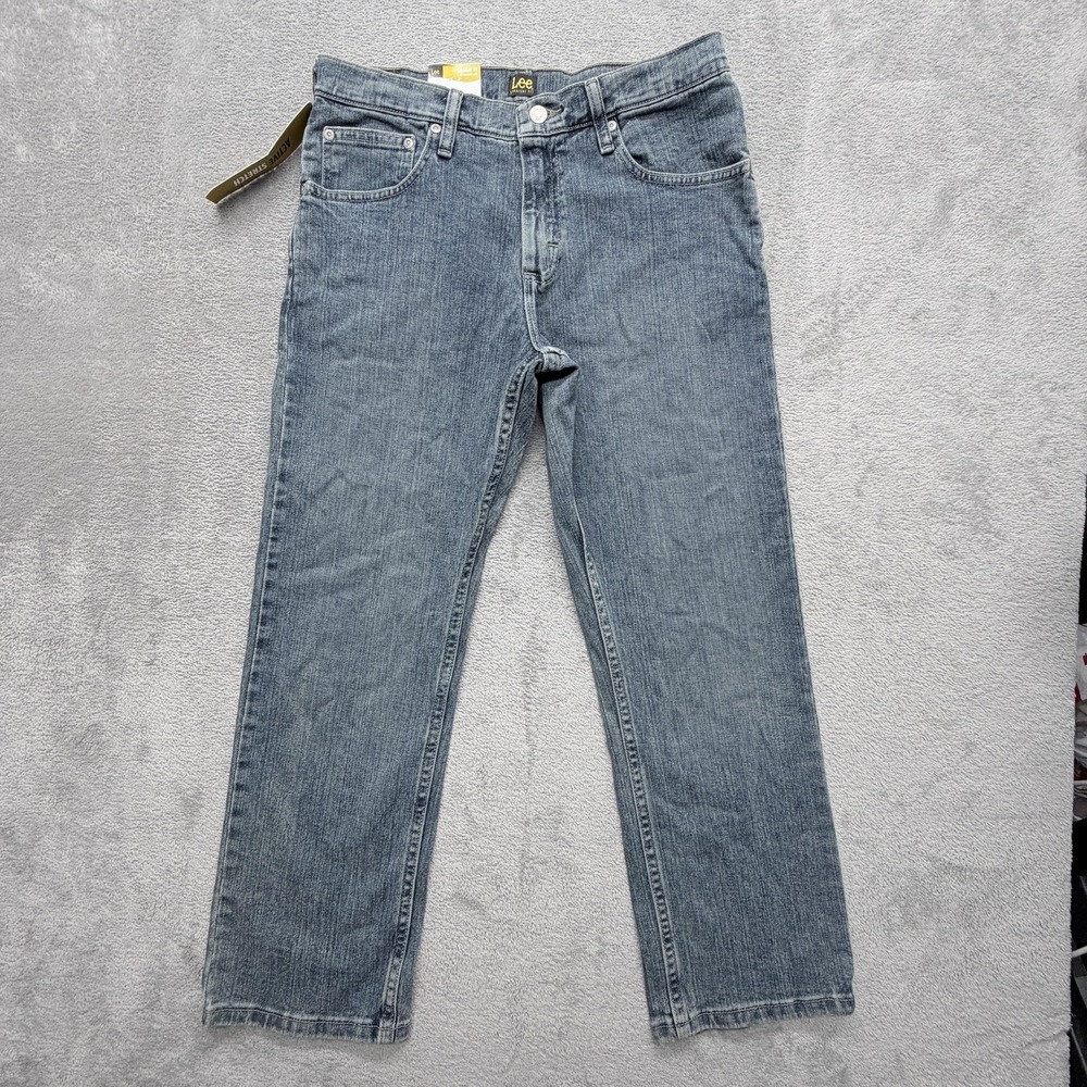 Lee Jeans Boys 14 Husky Blue Straight Leg Stretch Denim Regular Fit